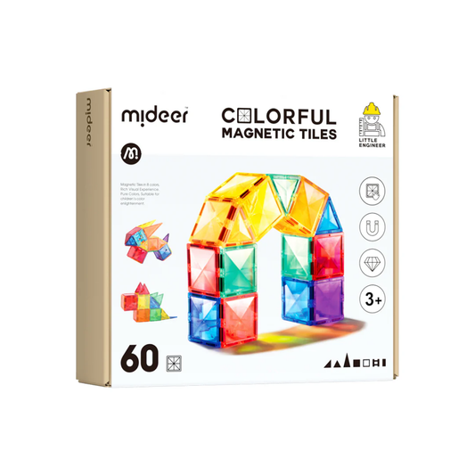 Mideer - Colourful Magnetic Tiles Building Set - 60pcs