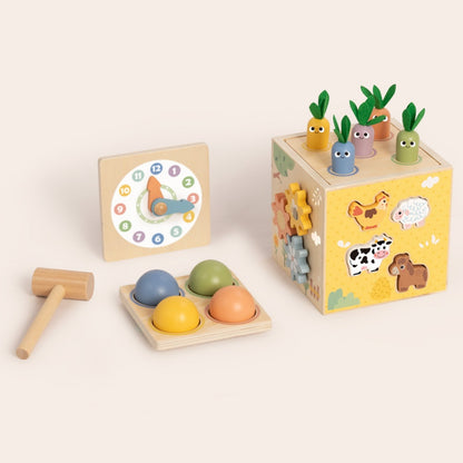TookyToy - Wooden Play Cube Activity Toy