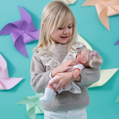 Llorens - Baby Girl Doll with Crying Mechanism, Clothing & Pacifier: Roberta - 33cm