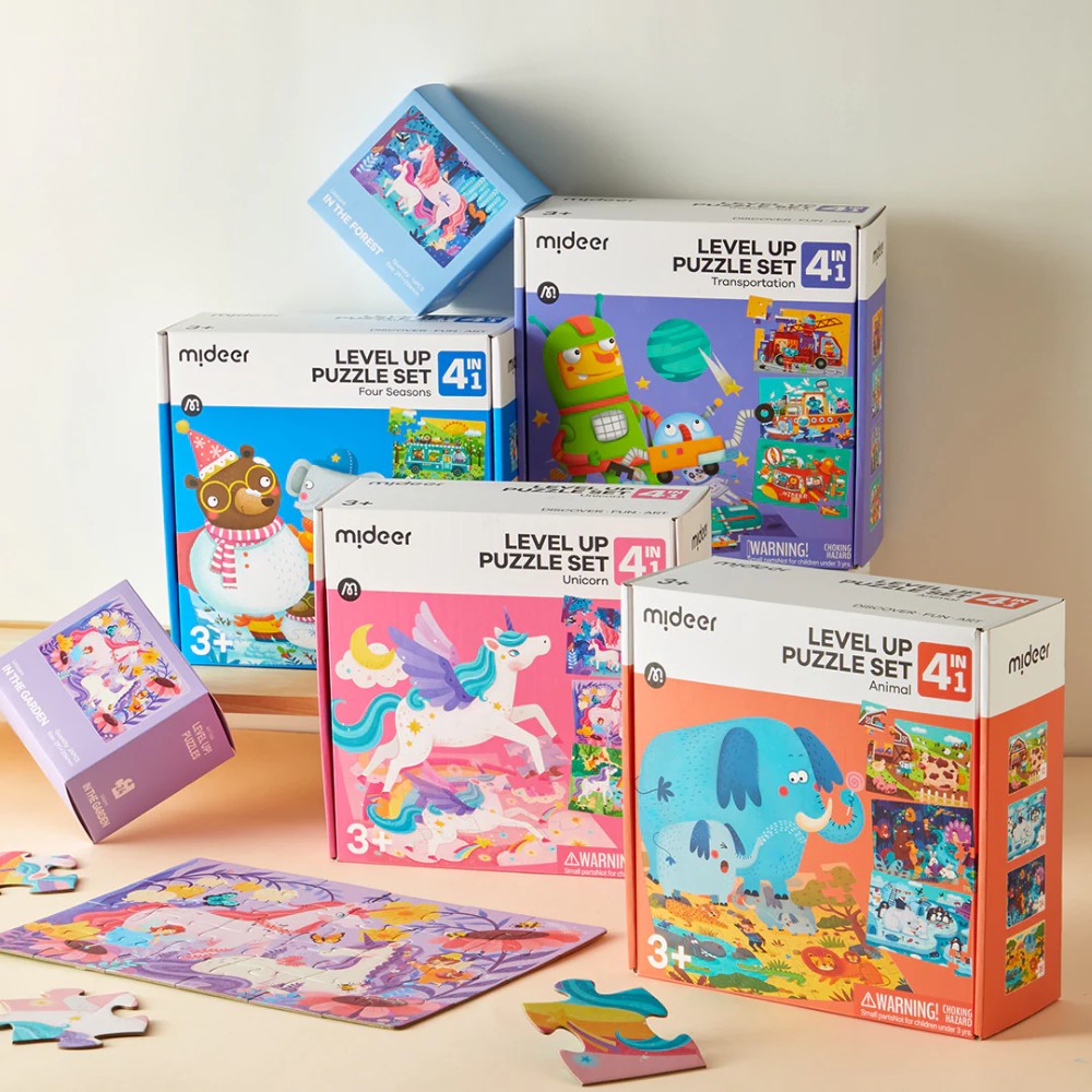 Mideer - Level Up Puzzles Set - 4-in-1 - Four Seasons