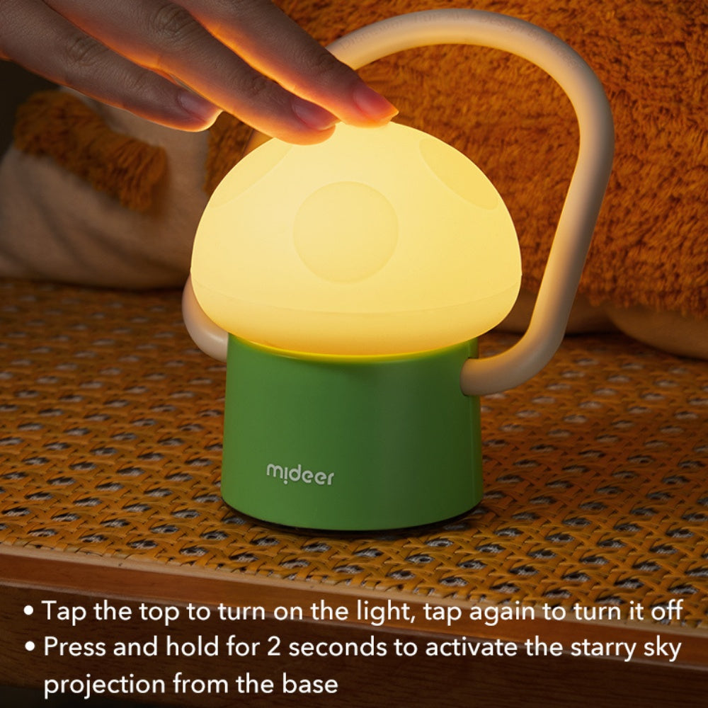 Mideer - 2-in-1 Magical Mushroom Lamp Night Light & Projector for Kids