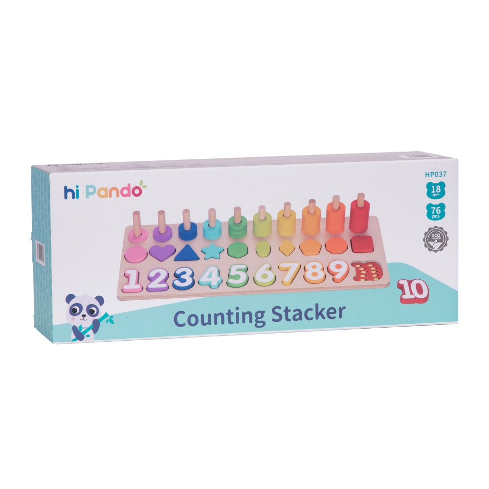 hi Pando - Wooden Counting Stacker - 75pcs