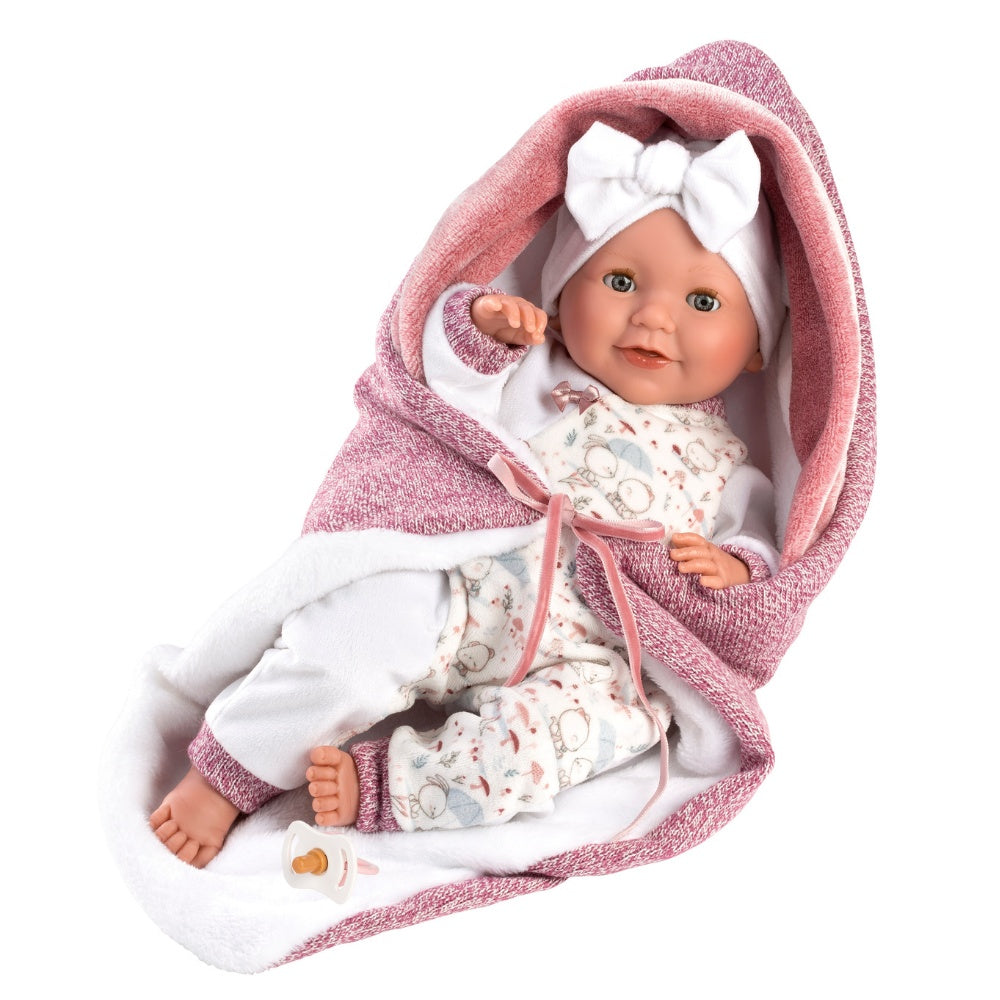 Llorens - Baby Girl Doll with Crying Mechanism, Clothing & Blanket: Heidi - 42cm