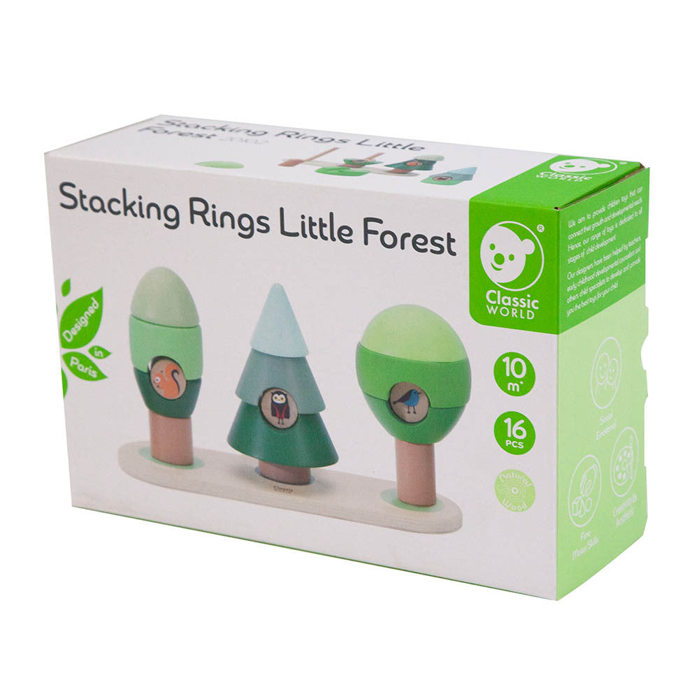 Classic World - Wooden Stacking Toy - Little Forest - 16pcs