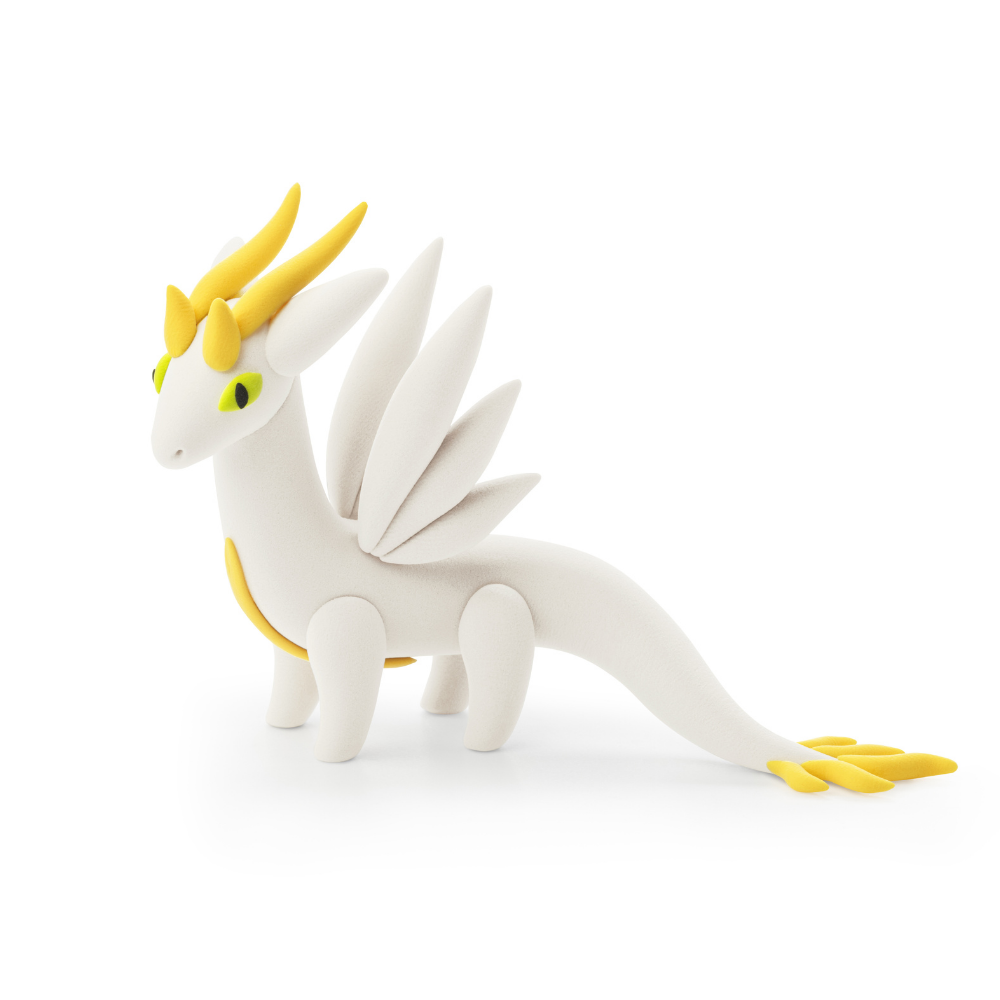 Hey Clay - Modelling Air-Dry Clay with Fun Interactive App - Aura, Series Dragon Island, 3 cans