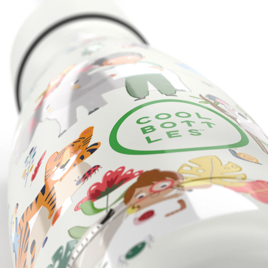 Cool Bottles - Kids Triple-Insulated Water Bottle - Curious Explorers 350ml