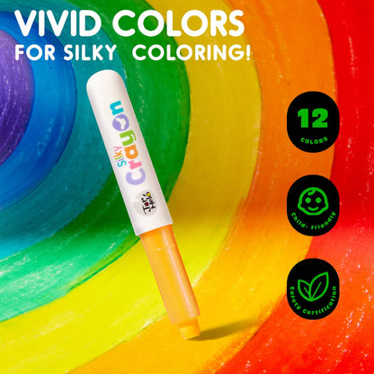 Jar Meló - Twistable Washable Silky Crayons in Carry Case - 24 Colours