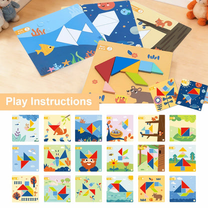 TookyToy - Magnetic Tangram Play Set