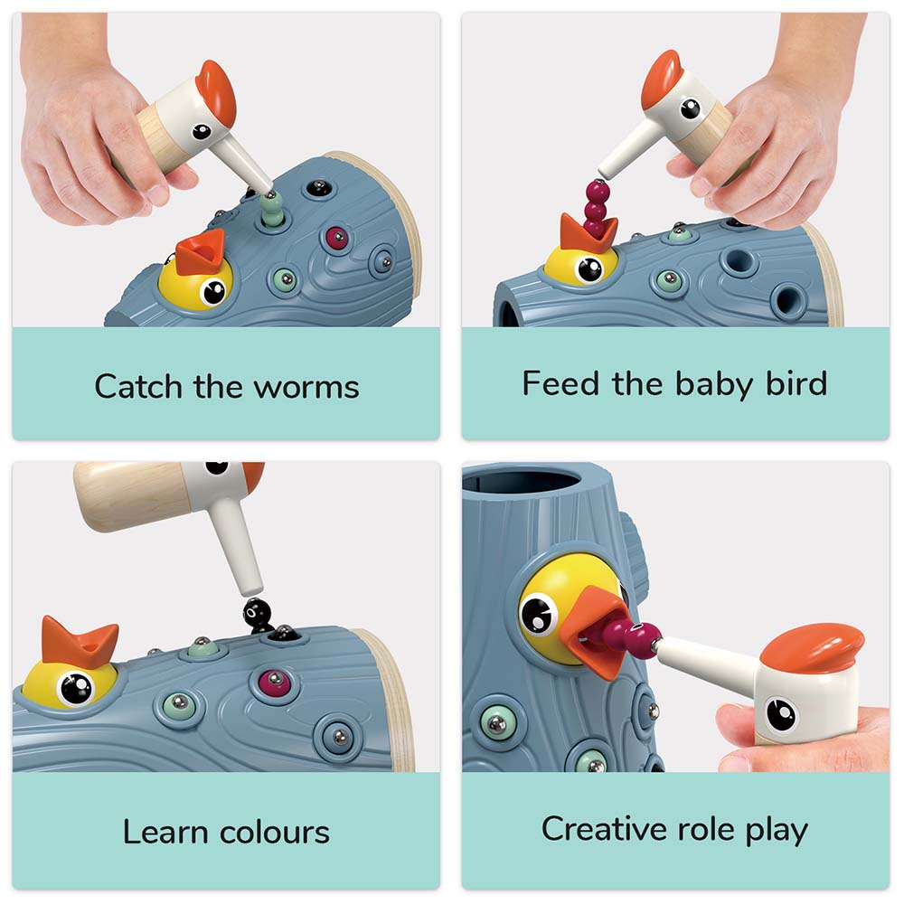TopBright - Feed the Woodpecker - Fine Motor Activity Game