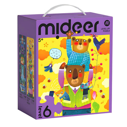 Mideer - Level Up Jigsaw Puzzle for Kids - 2-in-1 - Level 6 World Imagination