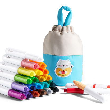 Jar Meló - Twistable Washable Silky Crayons in Carry Bag - 24 Colours