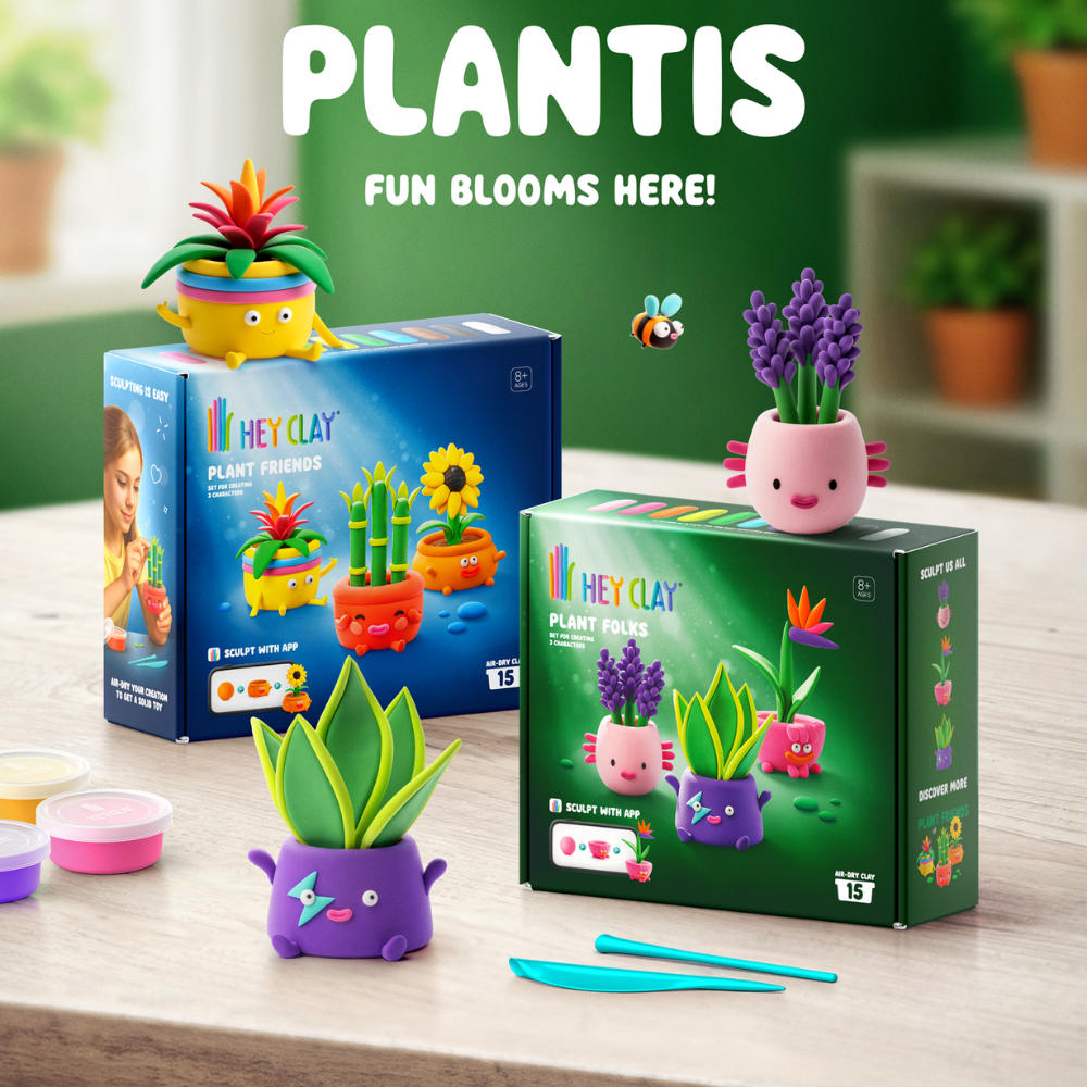 Hey Clay - Modelling Air-Dry Clay with Fun Interactive App - Plant Folks, 15 cans