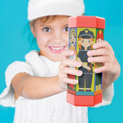 Quercetti - Mix & Match People & Jobs Rotating Puzzle for Toddlers