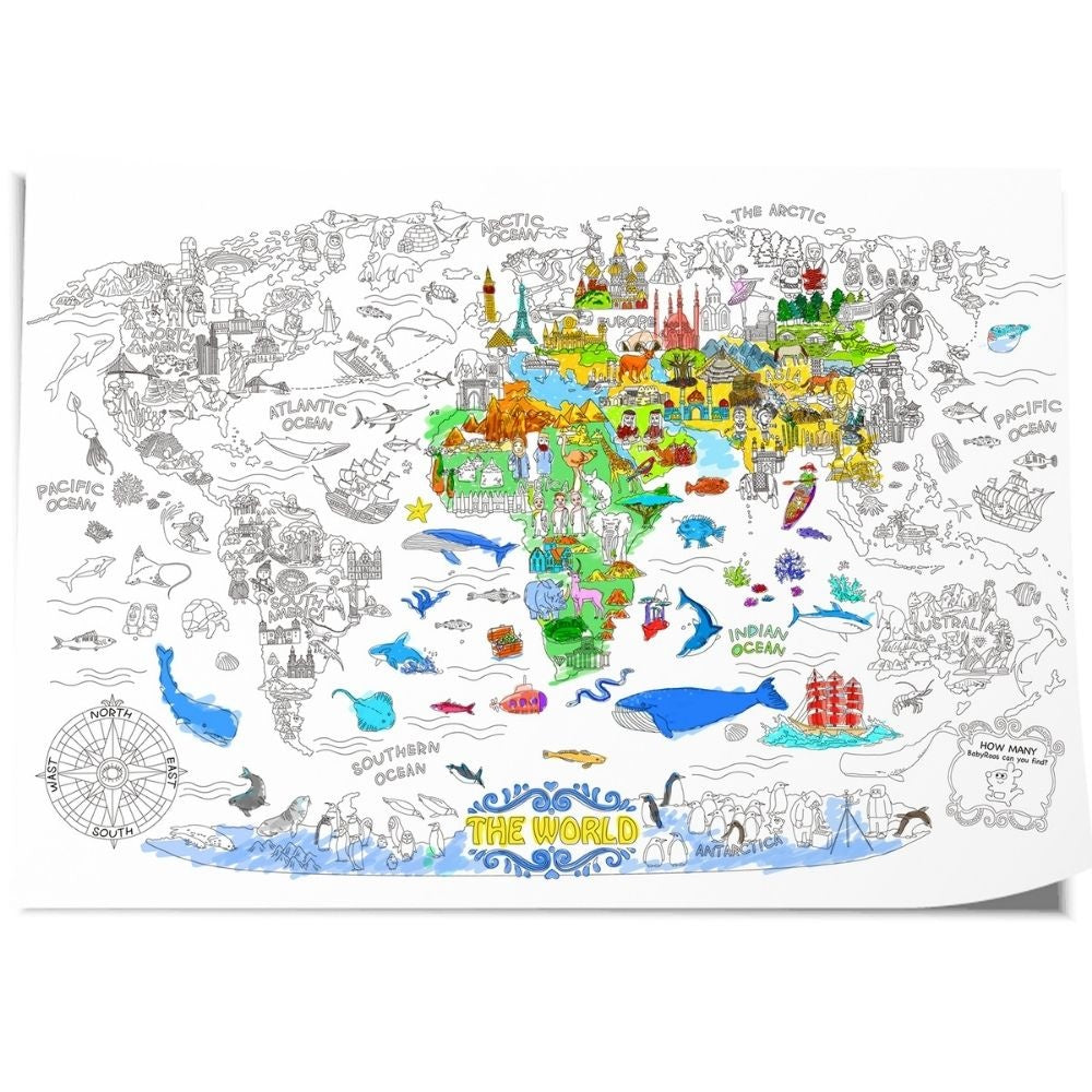 Jar Meló - Super Painter Giant Colouring Poster Pads The World