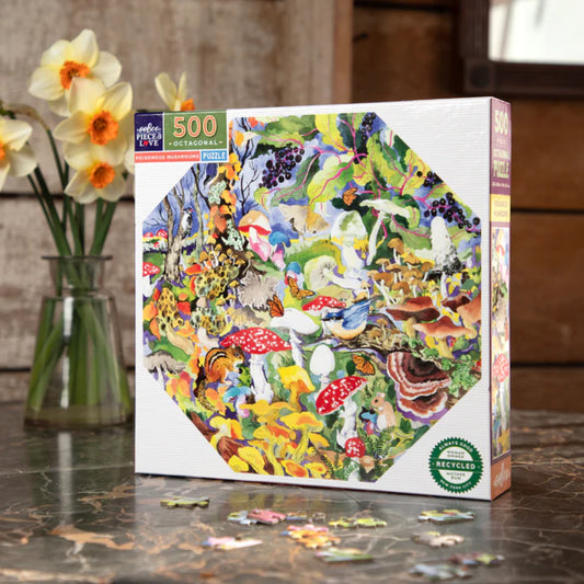eeBoo - Poisonous Mushrooms 500 Piece Octagonal Puzzle