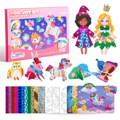 Jar Meló - Foil Arts & Crafts Set - Peel & Stick Activity - Fairy World