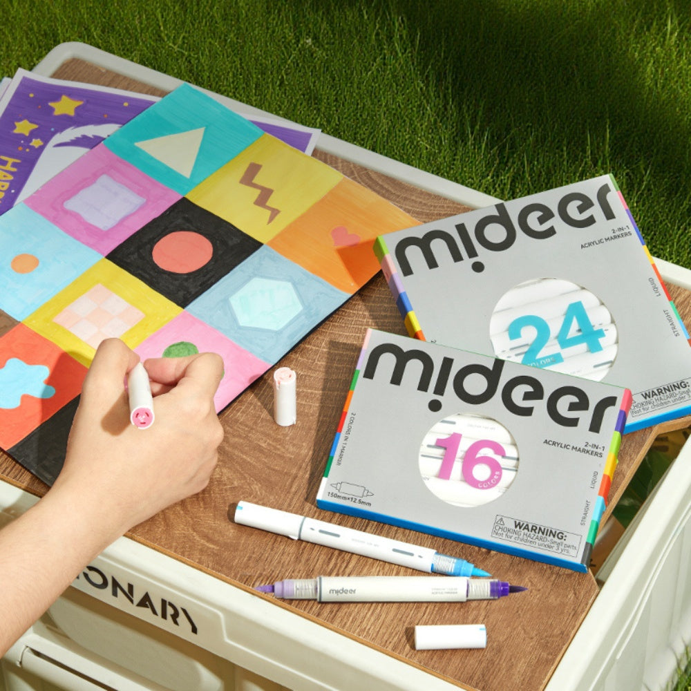 Mideer - Dual-Tip Acrylic Markers - 24 Colours