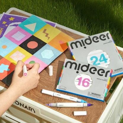 Mideer - Dual-Tip Acrylic Markers - 24 Colours