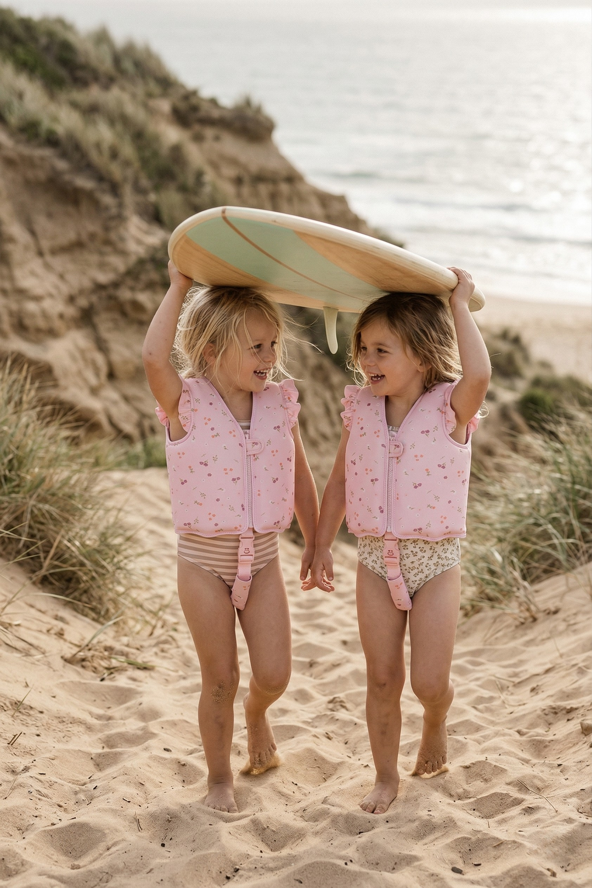 Isla Palmer Lottie Swim Vest – Pink Floral – kids swim vest South Africa
