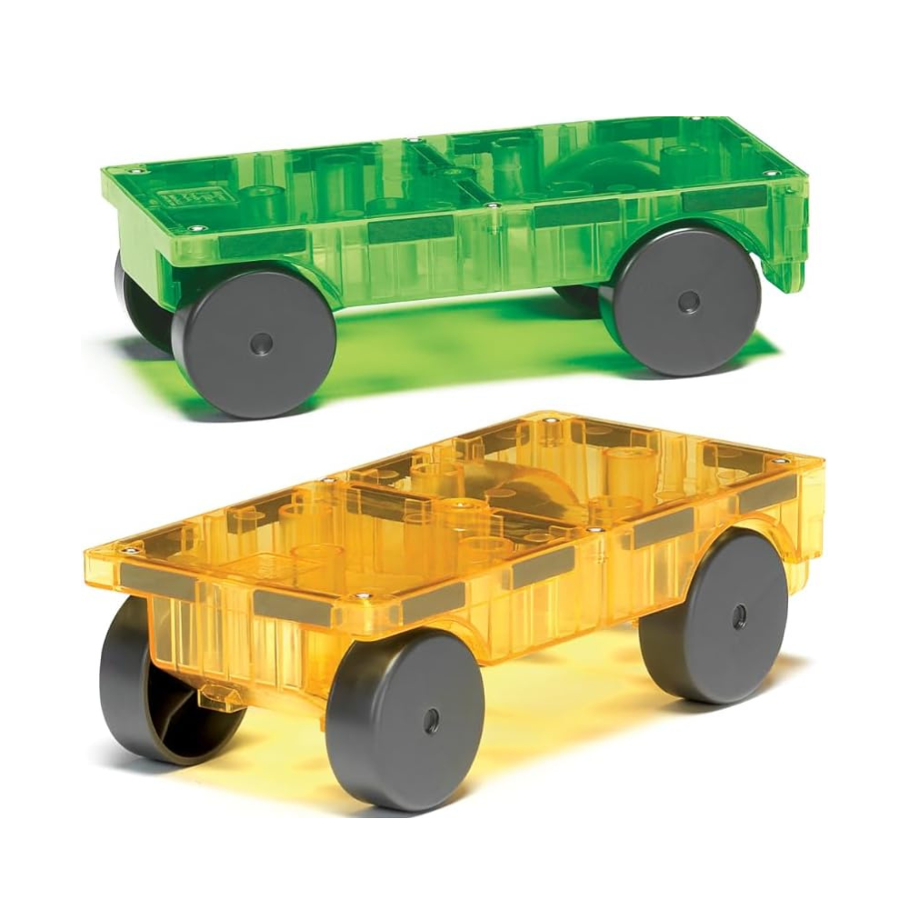 Magna-Tiles - Magnetic Construction Set - Cars Expansion set - 2pcs