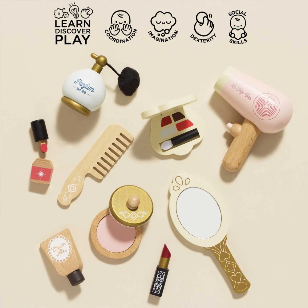 Le Toy Van - Wooden Vanity Star Beauty Kit - 11pcs