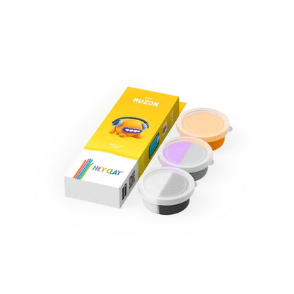 Hey Clay - Modelling Air-Dry Clay with Fun Interactive App - Muzon, series Aliens, 3 cans-**