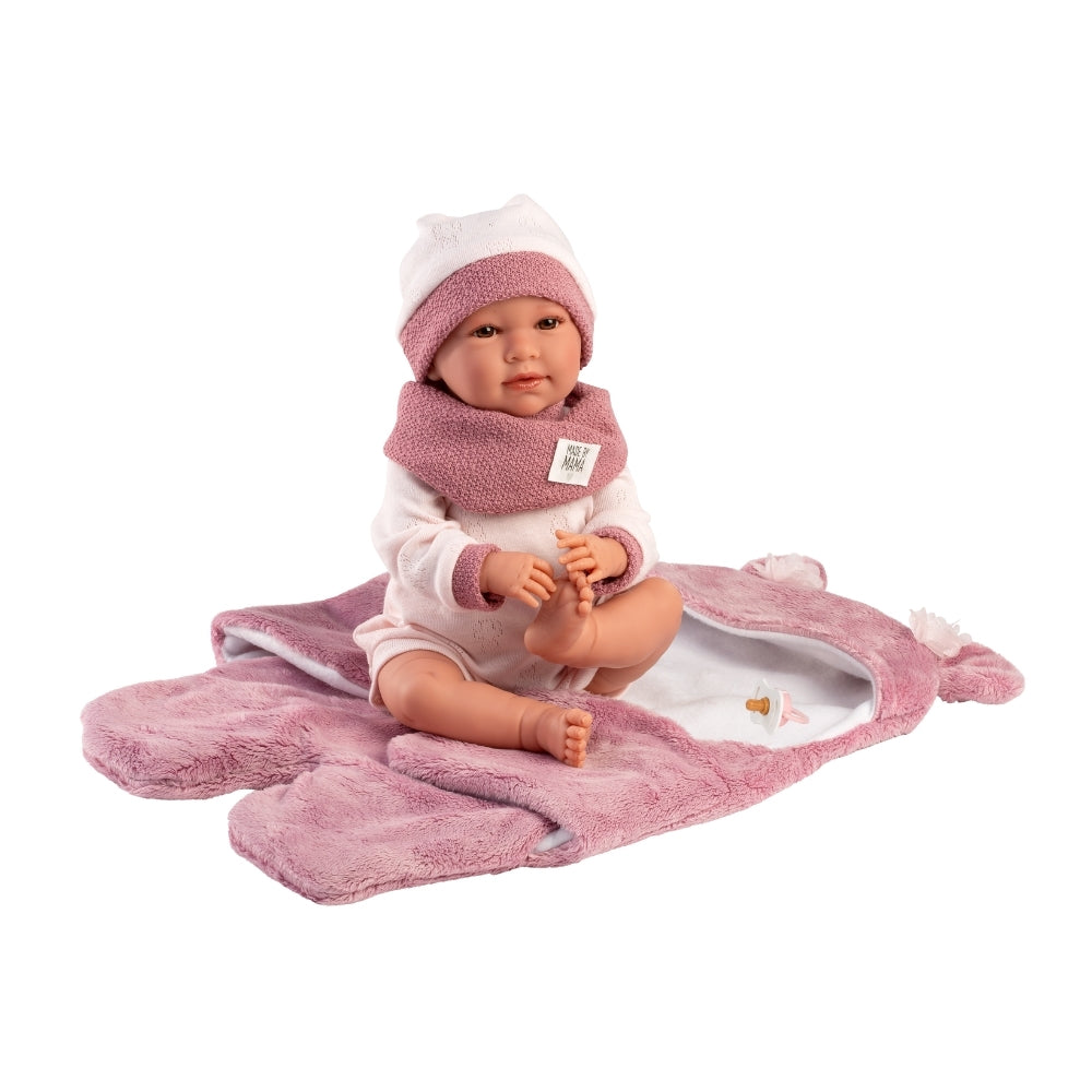 Llorens - Baby Girl Doll with Crying Mechanism, Clothing & Sleeping-bag: Mimi - 42cm