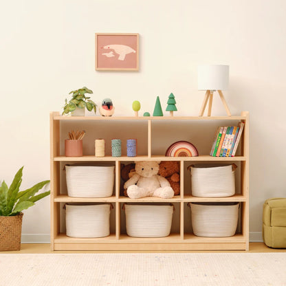 TookyToy - Wooden Shelf and Toy Storage for Kids Room: Open Plywood 90x113cm