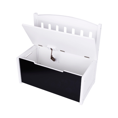 TookyToy - Wooden Toy Chest with Flip-Down Bench Seat