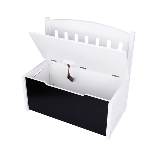TookyToy - Wooden Toy Chest with Flip-Down Bench Seat
