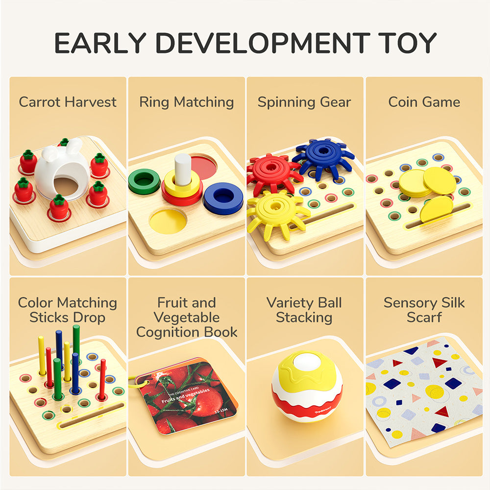 TopBright - 8-in-1 Montessori Educational Activity Box - 13-15 Months