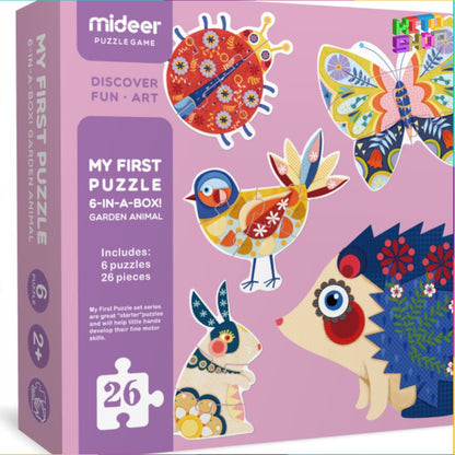 Mideer - My First Puzzle for Kids - Garden Animals - 26pcs