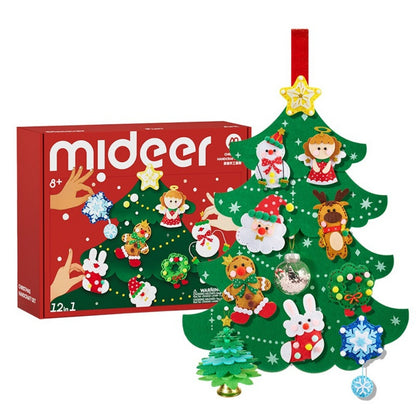 Mideer - 12-in-1 Christmas Arts & Crafts Handcraft DIY Felt Decoration Set