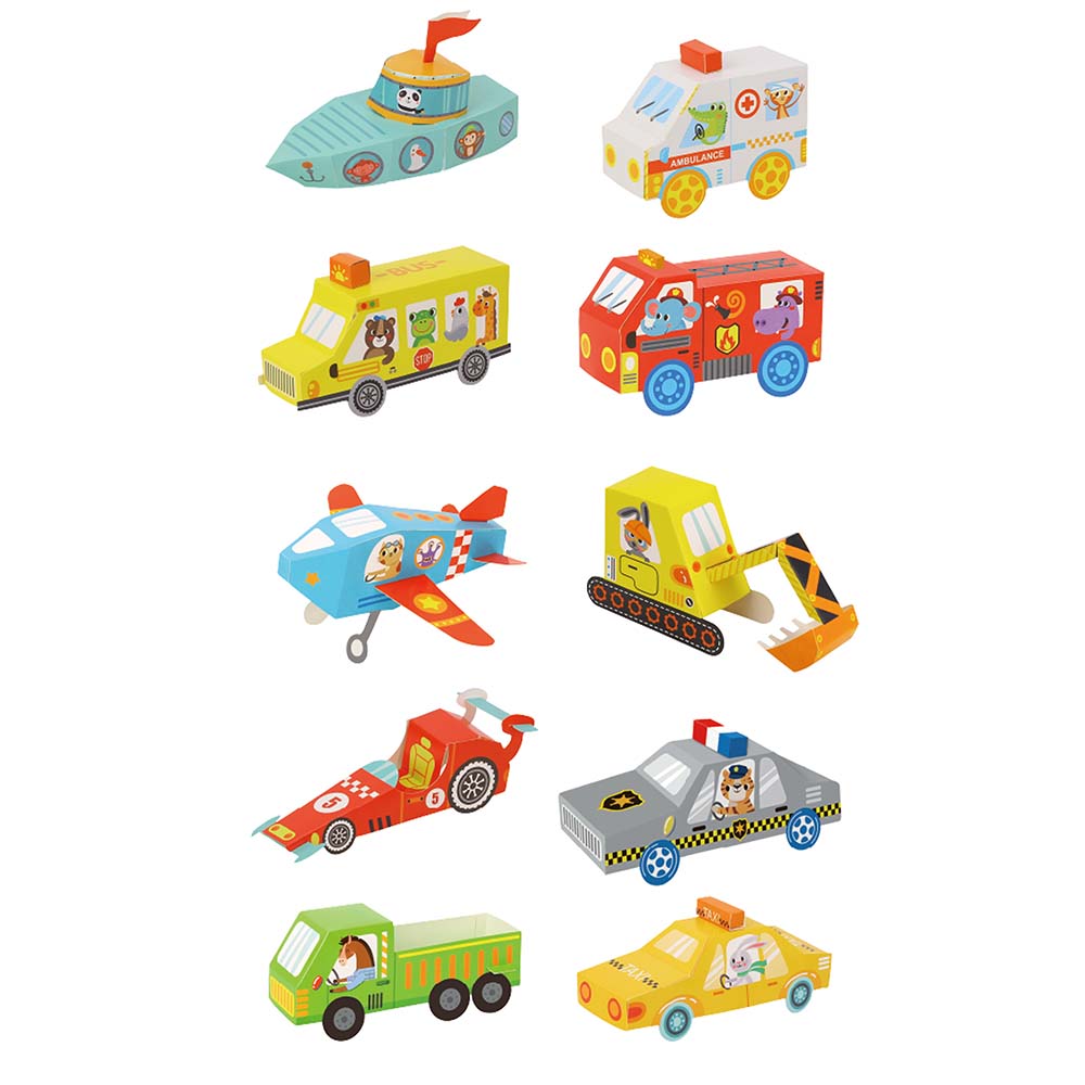 TookyToy - Let's Fold 3D Origami Paper Kit - Traffic - Motherhood