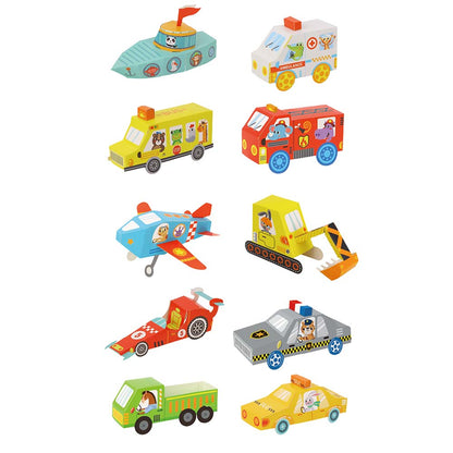 TookyToy - Let's Fold 3D Origami Paper Kit - Traffic - Motherhood