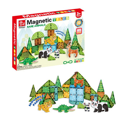 Magnetic Tiles - Wild Animals Set - 45 Pieces