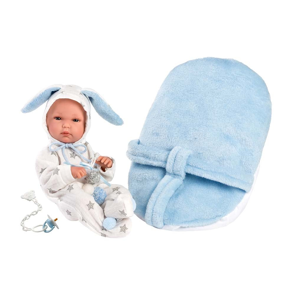 Llorens - Anatomically Correct Baby Boy Doll with Clothing & Carrier Seat: Bimbo - 35cm