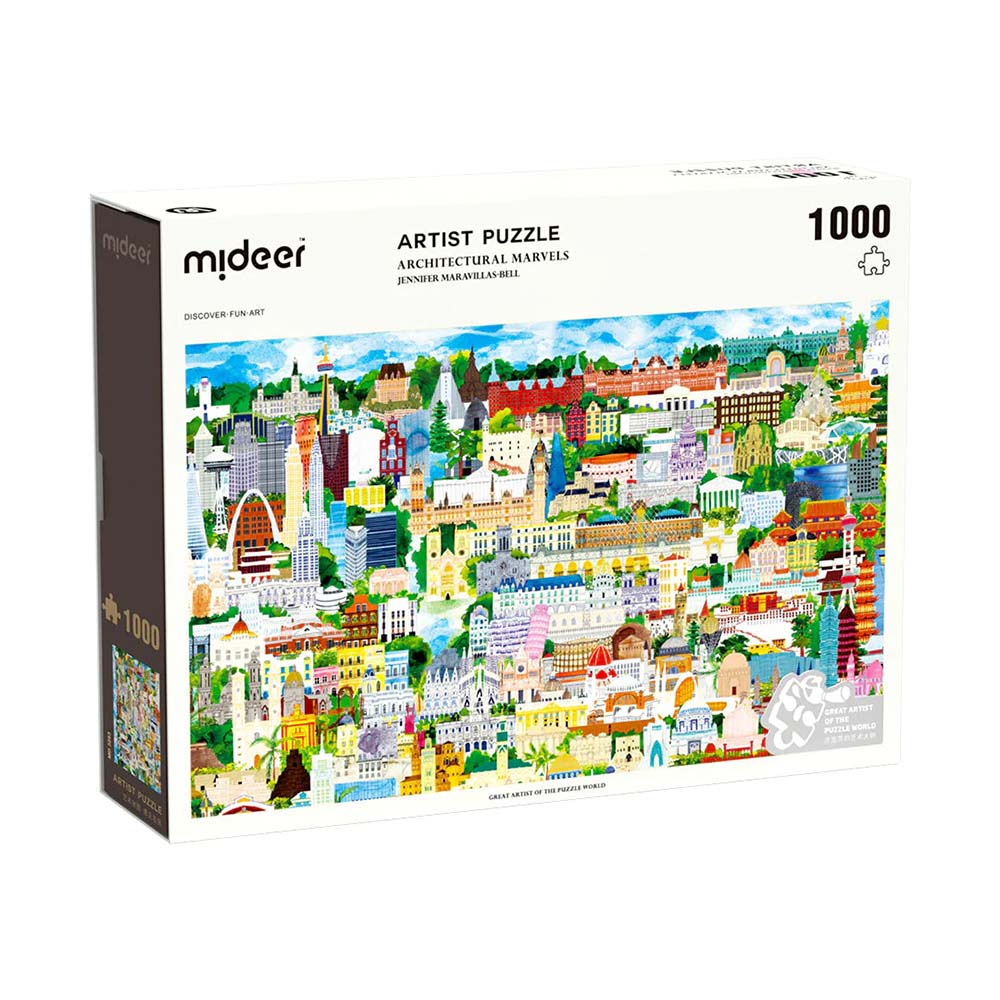 Mideer - Architectural Marvels - 1000 Piece Jigsaw Puzzle in Gift Box