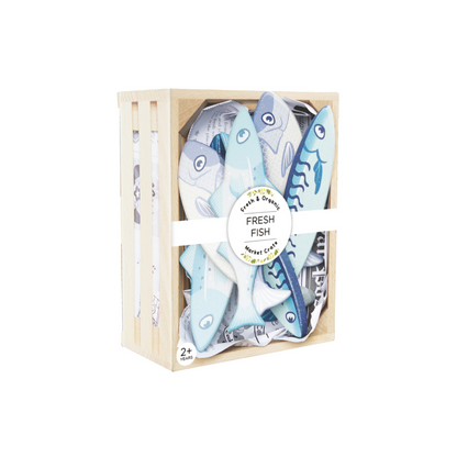 Le Toy Van - Wooden Fish Food Crate - 8pcs