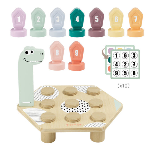 TopBright - Happy Dino Twist - Number & Colour Matching Activity Toy - 20pcs