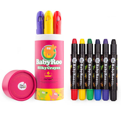 Jar Meló - Silky Crayon Washable Baby Roo - 6 Colours