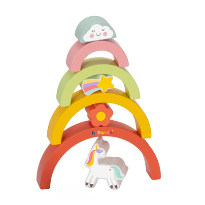 hi Pando - Wooden Balance Stacker - Unicorn Themed - 21pcs