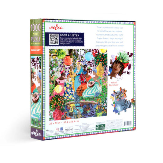 eeBoo - Garden Party 1000 Piece Square Puzzle