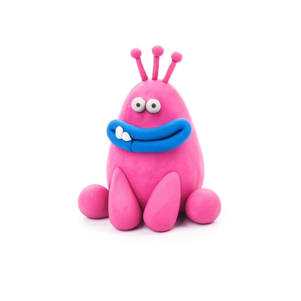 Hey Clay - Modelling Air-Dry Clay with Fun Interactive App - Cyclops, Terry, Pi, Series Monsters, 6 cans