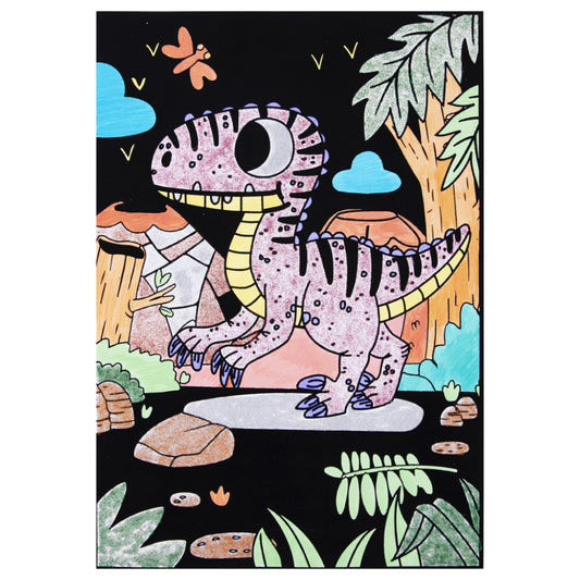 TookyToy - Velvet Colouring Kit - Dinosaur - Motherhood