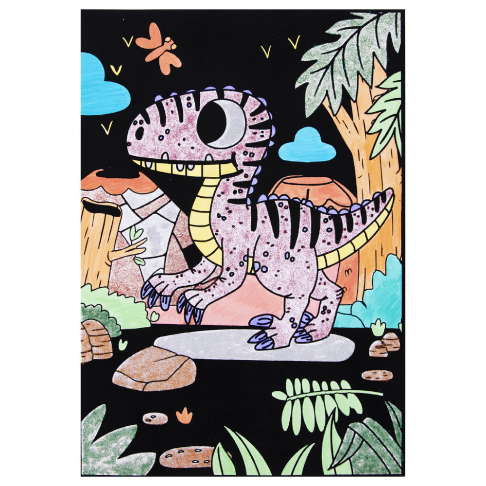 TookyToy - Velvet Colouring Kit - Dinosaur - Motherhood