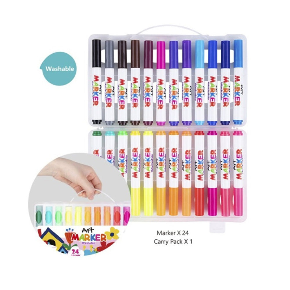 TookyToy - Washable Markers in Travel Case - 24 Colours