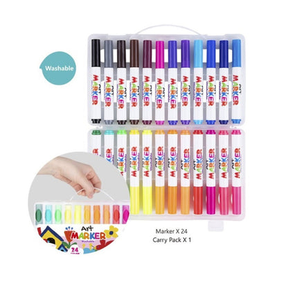 TookyToy - Washable Markers in Travel Case - 24 Colours
