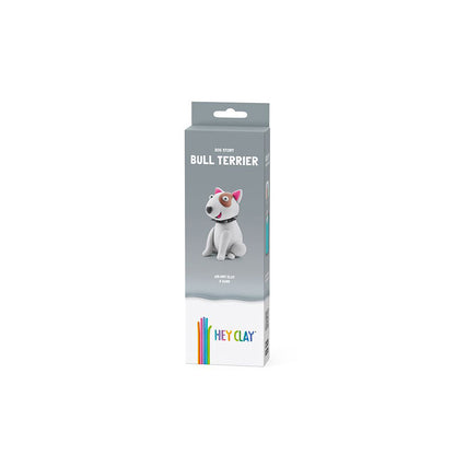 Hey Clay - Modelling Air-Dry Clay with Fun Interactive App - Bull Terrier, Series Dog Story, 3 cans