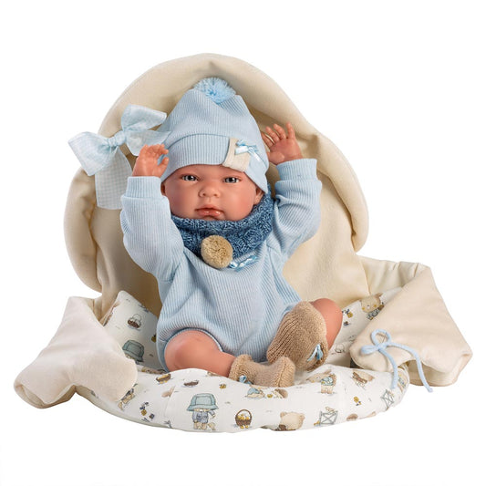 Llorens - Anatomically Correct Baby Boy Doll with Outfit & Sleeping-Bag: Nico - 40cm